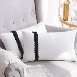BIRD WING Black 2 Pieces Cotton Rectangle Cushion Covers-picture-48