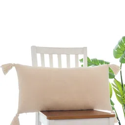 Pluchi White Pure Cotton Rectangle Cushion Cover-image-54