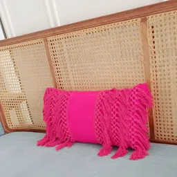 THROWPILLOW Fuchsia Embellished Rectangle Cushion Covers-image-18