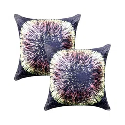 CAZIMO Green & Black 2 Pieces Abstract Square Cushion Covers-picture-8