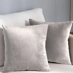 AEROHAVEN Silver-Toned 2 Pieces Velvet Square Cushion Covers-13