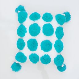 THROWPILLOW Turquoise Blue & White Embroidered Square Cushion Cover-image-66