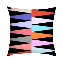 HOMADORN Black & Grey 5 Pieces Printed Square Cushion Covers-image-50