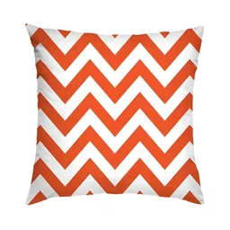 HOMADORN White & Rust 5 Pieces Printed Square Cushion Covers-3