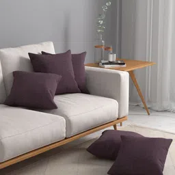 ROSARA HOME Mauve Set of 5 Square Cushion Covers-51