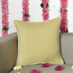 ZEBA Yellow & White Square Cushion Cover-image-5