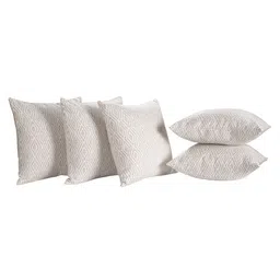 SHADES of LIFE Beige Set of 2 Square Cushion Covers-18