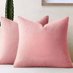 CAZIMO Pink 2 Pieces Square Cushion Covers-15