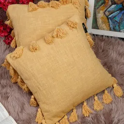 HOSTA HOMES Yellow Set of 2 Square Cushion Covers-image-71