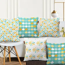 AEROHAVEN Set of 5 Floral Square Cushion Covers-81