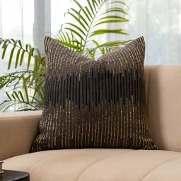 Eris Home midas touch Grey Embroidered Square Cushion Cover-image-52
