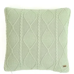 Pluchi Green Embroidered Cotton Square Cushion Cover-image-50