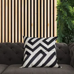 SHADES of LIFE Black & White 2 Pieces Embroidered Cotton Square Cushion Covers-image-69