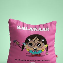 Indigifts Pink & White Quirky Square Cushion Covers-image-9