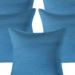 CASA-NEST Turquoise Blue 5 Pieces Jute Cotton Square Cushion Covers-image-91
