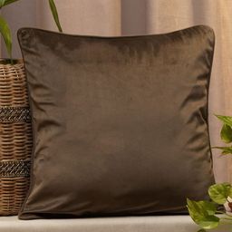 ZEBA Brown Velvet Square Cushion Cover-image-30