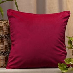 ZEBA Pink Velvet Square Cushion Cover-image-24
