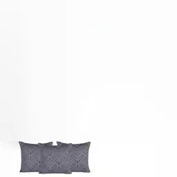 ZESTURE Brown & Grey 6 Pcs Velvet Square Cushion Covers With Bolsters Cover-18
