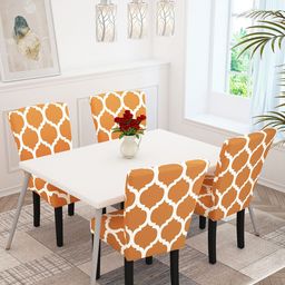 Story@home Beige 2 Pieces Ethnic Motifs Printed Chair Covers-image-94