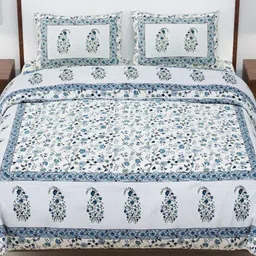 EasyGoods Printed 240 TC Pure Cotton King Bedsheet with 2 Pillow Coverss-picture-27