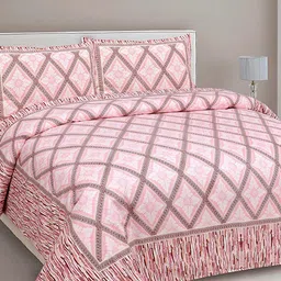 EasyGoods Printed 240 TC Pure Cotton King Bedsheet with 2 Pillow Covers-picture-44
