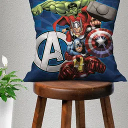Marvel Blue & Red Avengers Printed Square Cushion Covers-9