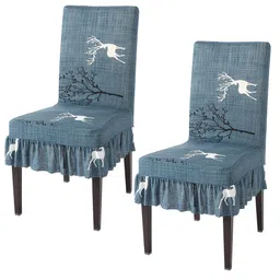 HOKIPO 2-Pc Printed Frill Chair Covers-image-95