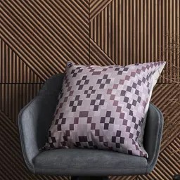 Tasseled Home Rust & Black Geometric Satin Square Cushion Cover-46