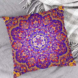 HOUZZCODE Purple & Red Set of 2 Ethnic Motifs Square Cushion Covers image 3