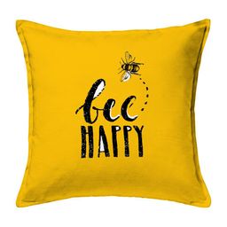 HOUZZCODE Yellow & Lavender Set of 2 Quirky Square Cushion Covers image 2