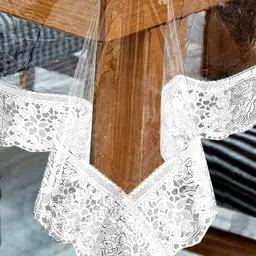 Kuber Industries Transparent 4 Seater Rectangular Table Covers image 2
