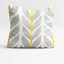 STITCHNEST Grey & White Set of 5 Floral Square Cushion Covers image 3