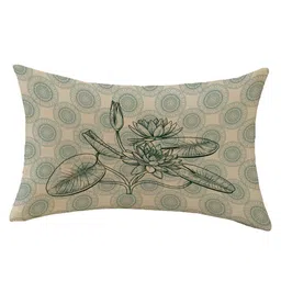 STITCHNEST Teal & Beige Set of 2 Ethnic Motifs Rectangle Cushion Covers image 5