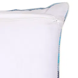 SPACES Blue & White Checked Square Cushion Covers image 2