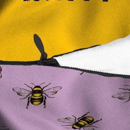 HOUZZCODE Yellow & Lavender Set of 2 Quirky Square Cushion Covers image 3