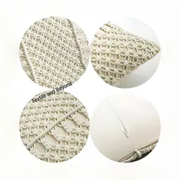 Textile and Beyond Off White 2 Pieces Square Cushion Covers image 5