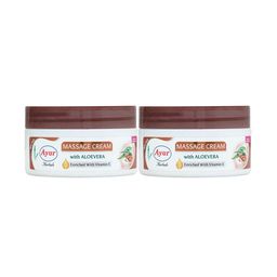 AYUR HERBALS Set of 2 Massage Cream With Almond oil, Rose & Cucumber - 200 ml each-24