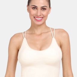 Amour Secret Cream-Coloured Lightly Padded Dry Fit Sports Bra-image-81