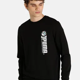 PUMA Men Black Cotton International Graphic Crew Regular Fit Sweatshirt-image-19
