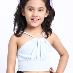 ELEVANTO Girls Blue Solid Bralette Crop Top-image-68