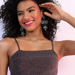 Tokyo Talkies Embellished Bralette Crop Top-image-8