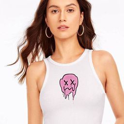 TABADTOD Printed Round Neck Crop Top-image-96