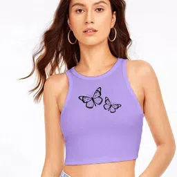TABADTOD Printed Round Neck Crop Top-image-64