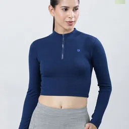 Lovable Sport Pack Of 2 Solid Knits High Neck Crop Top-37