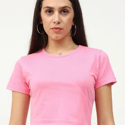 Fleximaa Woman Pack of 2 Pink & Black Crop Top-39
