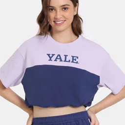 Rosaline by Zivame Women Colourblocked Cotton Crop Top-image-68
