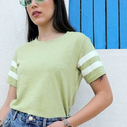 Campus Sutra Green Round Neck Casual Boxy Top-image-21