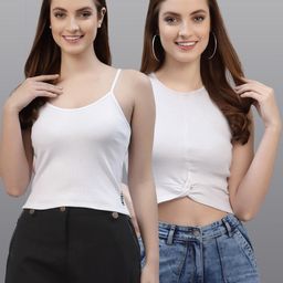 Friskers Women Set of 2 White Top-image-70