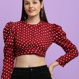 BAESD Women Polka Dot Crop Top-picture-14