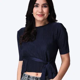 Popwings Round Neck Tie-Up  Top-picture-54